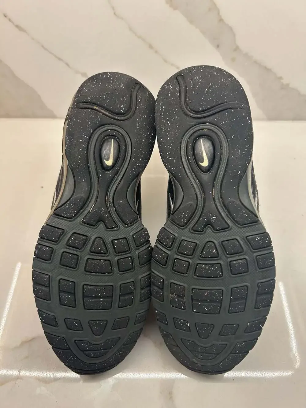 Nike Air Max 97 GS Triple Black Running Shoes Size 4y